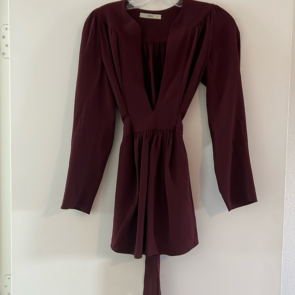 Vintage Prada top with attached belt -